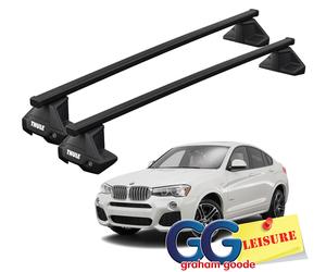 Thule Evo Square Roof Rack Bars Lockable | BMW X4 2015-2018