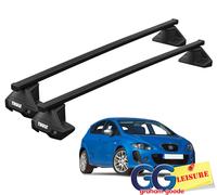 Thule Evo Square Roof Rack Bars Lockable | Seat Leon 5dr Hatchback 2005-2012