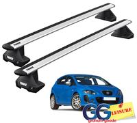 Thule Evo WingBars Roof Rack Bars Lockable | Seat Leon 5dr Hatchback 2005-2012