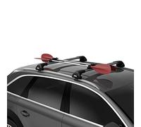 Thule Paddle Holder JawGrip 856, Rooftop Oar Carrier, T-Track Compatible, Rubber Pads, Black