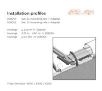 Thule MOUNTING RAILS + ADAPTER X3 - 308055