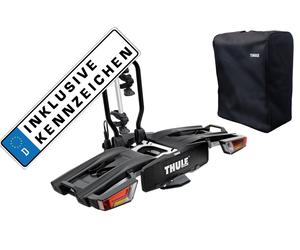 Thule Rack Carrier Tow Trailer Hitch Easy Fold XT2 933 2 Wheels +Bag+ Plate