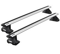 Thule Roof Rack Bars Complete System, Evo SquareBar WingBars | Compatible for Hyundai i20 5dr Hatchback 2020- onwards (Thule WingBars (Silver))