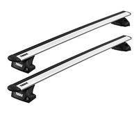 Thule Roof Rack Bars Complete System, Evo SquareBar WingBars | Compatible for Volvo V40 cc Cross Country 2013 to 2019 Flush Rails (WingBar Evo (Silver))