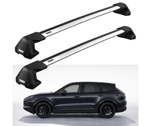 Thule Roof Rack Bars, Porsche Cayenne SUV 2018+ onwards, Wing Bar Edge Full Kit