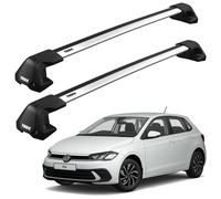 Thule Roof Rack Bars, VW Polo 5dr Hatch 2018+ onwards, Wing Bar Edge Silver