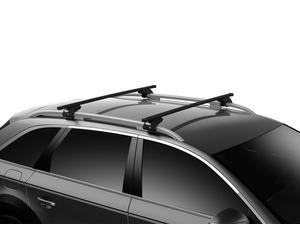 Thule SquareBar Evo 127 cm roof bar two-pack black - Rain gutter