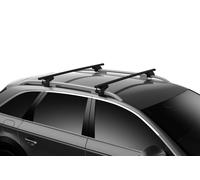 Thule SquareBar Evo 135 cm roof bar two-pack black - Rain gutter