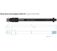 Thule Thru Axle Hub Axle for Syntace Shimano Maxle Free Selection (Black)