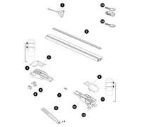 Thule Windbar Edge 9585 Right Terminal Spare Part One Size Black