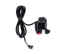 Thumb Accelerator LCD Digital Battery Voltage Display 3 Speed Switch Power Display Voltmeter for Electric Vehicles 12V to 99V Black Plastic