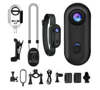 Thumb Action Camera | Wearable 360° Rotatable Necklace Camera | 4K Compact Mini For Vlogging, Streaming, Underwater Sports, Travel, Hiking, Trail, Skiing, Adventures