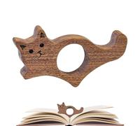 Thumb Book Page Holder - Cat Shape Thumb Bookmark, Wood Page Holder with, Reading Accessory with Durable Design, Book Gear, Bookmark for Reader Bookworm Journal Library