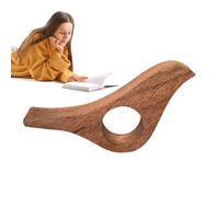Thumb Bookmark - Wooden Bookmark with Bird, 9.5 x 4.5 cm, Smooth Book Assistant, Hands Free Reading Aid, Beech Walnut Novel Accessory | Reader Gift for Amateals