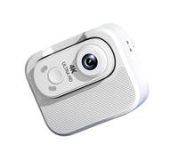 Thumb Camera 4K UHD with Advanced Stabilization for Travel, White | Portable Thumb Sized Action Camera with Integrated Stabilizer for Footage and Shockproof Design