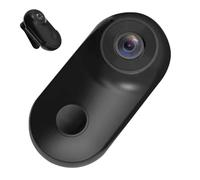 Thumb Camera Black Ultra-compact portable action camera 4K HD stabilised video recording Magnetic lanyard attachment First-person perspective shooting Waterproof and stabilised Ideal for cycling,