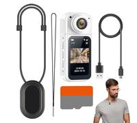 Thumb Camera - Mini Magnetic Action Cam With 180° Adjustable Angle For Photo & Video | Portable Travel Camcorder For Vlogging, Baby Monitoring, Pet Walks, Family Moments & More