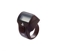 Thumb Click Counter Digital Tally Tracker - Handheld Finger Clicker with LED, Manual Row Stitch Counter for Knitting, Crochet, Classroom & Fitness Use (Brown)