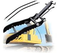 Thumb Clip for Mini Excavators Attachments Hydraulic Thumb Clip Attachment with Dual Hydraulic Hoses, Strong Grip for Mini Excavators Digger Machinery Machine Track Crawler Singleholethumbclip