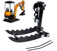 Thumb Clip for Mini Excavators Attachments Hydraulic Thumb Clip Attachment with Dual Hydraulic Hoses, Strong Grip for Mini Excavators Digger Machinery Machine Track Crawler Threeholethumbclip