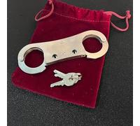 Thumb Cuffs (Stainless Steel) Magic Tricks Double Locked Classic Houdini's Escape Magic Finger Escape Illusions Close-up Street Gimmicks Props