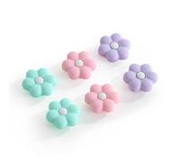 Thumb Grip Caps Compatible with Nintendo Switch, Cozy Daisy Jostick Caps for Nintendo Switch Lite/OLED, Floral Silicone Joycon Grips Cover Switch Accessories-6PCS Pastel Pink Purple Cozy Gaming