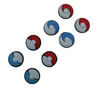 Thumb grip stick caps for Nintendo Switch Lite & Switch Joy-Con silicone Pokemon style - 8 pack Red & Blue | ZedLabz