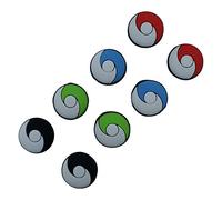 Thumb grip stick caps for Nintendo Switch Lite & Switch Joy-Con silicone Pokemon Taiji style - 8 pack Green Black Red Blue | ZedLabz