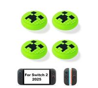 Thumb Grips Caps for Nintendo Switch 2 2025, Cute Switch 2 Joystick Caps | 4Pcs Silicone Switch 2 Thumb Grips Soft Joystick Covers Anti-Scratch & Anti-Slip Thumbstick Caps Analog Stick Cover Green