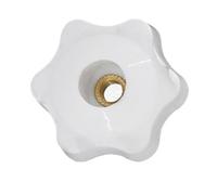 Thumb Knob Nut M4 M5 M6 M8 M10 White Plum Hand Tighten Thread Nuts Plastic Handle Through Blind Hole Mechanical Fasten(M625 MMThrough Hole)