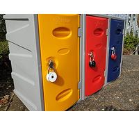 Thumb Lock Padlock, Electronic Padlock with Fingerprint Sensor, for Outdoor, Bike Chains, lockers and Security (Red)