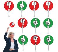 Thumb Paddles | Teacher Paddles | Classroom Voting Pallets 10 Pcs Teacher Classroom Event Supplies Green Red Yes or No our Schoolchildren