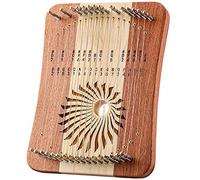 Thumb Piano 31 Strings, Wooden Musical Instrument for Professionals, Portable Fingerplay Lyre Harp with Tuning Wrench, Extra Strings and Burlap Bag(Rosewood+Maple)