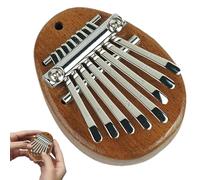 Thumb Piano 8 Keys - Compact Wooden Finger Piano Pocket Instrument Mini Sound Instruments Learning Tool Music Exercise Children Adults Hobby Home Beginner Gift Performance Exercise