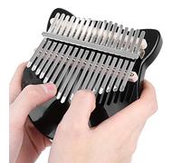 Thumb Piano Kit,Kalimba Crystal Fox Shape 17 Key for Beginner Compact Structure with Bag Tuning Hammer Bracket Wiping Cloth Music Instrument(black) Musical Instrument