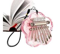 Thumb Piano Portable 8 Key Flower with Lanyard Translucent Acrylic