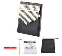 Thumb Piano Wooden Thumb Piano 17 Keys Kalimba With Tuning Tool Sticker Sheet Music Enjoyable Instrument Supplies(Set)