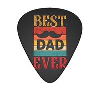 Thumb Picks Plectrum With Plastic Picks Case (12 Pieces) Celluloid Guitar Thumb Picks Beard best dad ever Banjo Guitar Picks