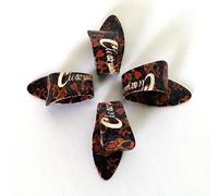 THUMB PICKS - SET OF 4 - FLORAL SKULLS - PLECS PLECTRUMS SIZE MEDIUM/LARGE BY CLEARWATER