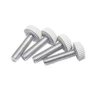 Thumb Screw M4 M5 M6 White Knurled Round Hand Screw Metric Thread Plastic Tighten Thumb Bakelite Handle Screw Knurled Head Threaded (Color : 12mm (30pcs), Size : M4)