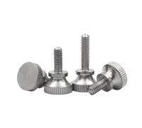Thumb Screws 1-10pcs M2 .5 M3 M4 M5 M6 M8 M10 M12 GB834 304 Stainless Steel Knurl High Step Head Hand Tighten Thumb Screw Bolt(20mm,M2.5 (10pcs))