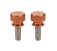 Thumb Screws 2Pc M6 Aluminum Step Thumb Screw +Stainless Steel Knurled Hand Grip Knob Bolts Thumbscrews L=6-100mm(Orange,M6x100mm)