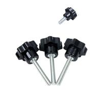 Thumb Screws 5pc M4 M5 M6 M8 M10 M12 Thread Clamping Handle Bolt Star Shape Bakelite Hand Knob Tightening Screw Industry Equipment(M12x50mm (Head 50mm))