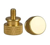 Thumb Screws 5Pcs Colorful Thumbscrews M4 M5 M6 Thread Knurled Thumb Screws PC Computer Case Aluminum Hand Grip Knob Bolts(Golden,M6x14mm)
