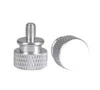 Thumb Screws 5Pcs Colorful Thumbscrews M4 M5 M6 Thread Knurled Thumb Screws PC Computer Case Aluminum Hand Grip Knob Bolts(Silver,M5x12mm)