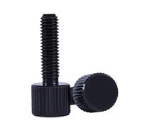 Thumb Screws*Clamping Knobs,10pcs M2-m5*5/6/8/10/12/15mm Steel Black Knurling Flat Head Knurled Screw Hand Tighten Screws, M6x20mm 10 Pieces