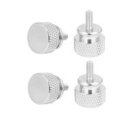 Thumb Screws*Clamping Knobs,10pcs M3x7mm Computer Case Screw Aluminum Alloy Colourful Step Hand Tighten, Green(Silver Tone)