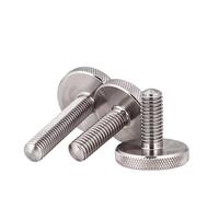 Thumb Screws Knurl Flat Big Round Head Hand Tighten Screw M3 M4 M5 M6 M8 Curtain Wall Glass 304 Stainless Steel Thumb Adjusting Bolt(5pcs M3x6mm)