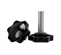 Thumb Screws M4 M5 M6 M8 M10 M12 Carbon Steel Hand Knob Screws Bolt Plastic Star Shape Head Thread Clamping Thumb Handle Machine Screw Bolts(25mm (5pcs),M8 (Head 38mm))