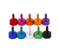 Thumb Screws Threaded Knurled, 5pcs 10pcs Aluminum Thumb Screw M3-M6*6-20 Knurled Head Colourful Hand Tighten Bolts(Green,10MM-M4 5PCS)